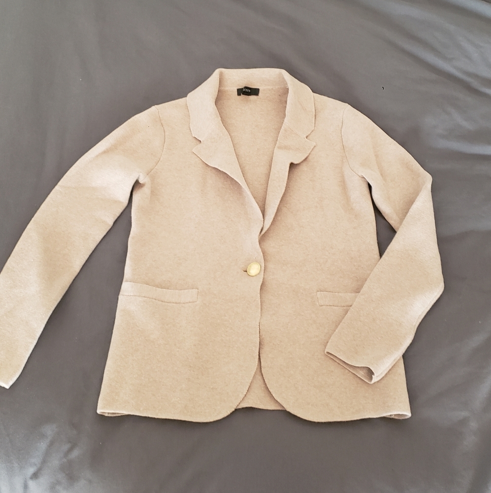 J Crew Oatmeal Sweater Blazer